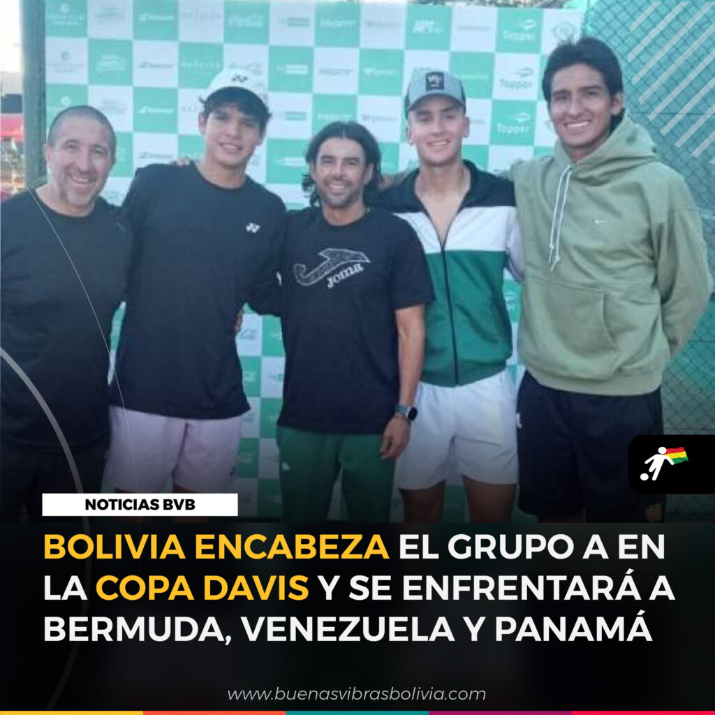 BOLIVIA ENCABEZA EL GRUPO A EN LA COPA DAVIS Y SE ENFRENTARA A BERMUDA VENEZUELA Y PANAMA