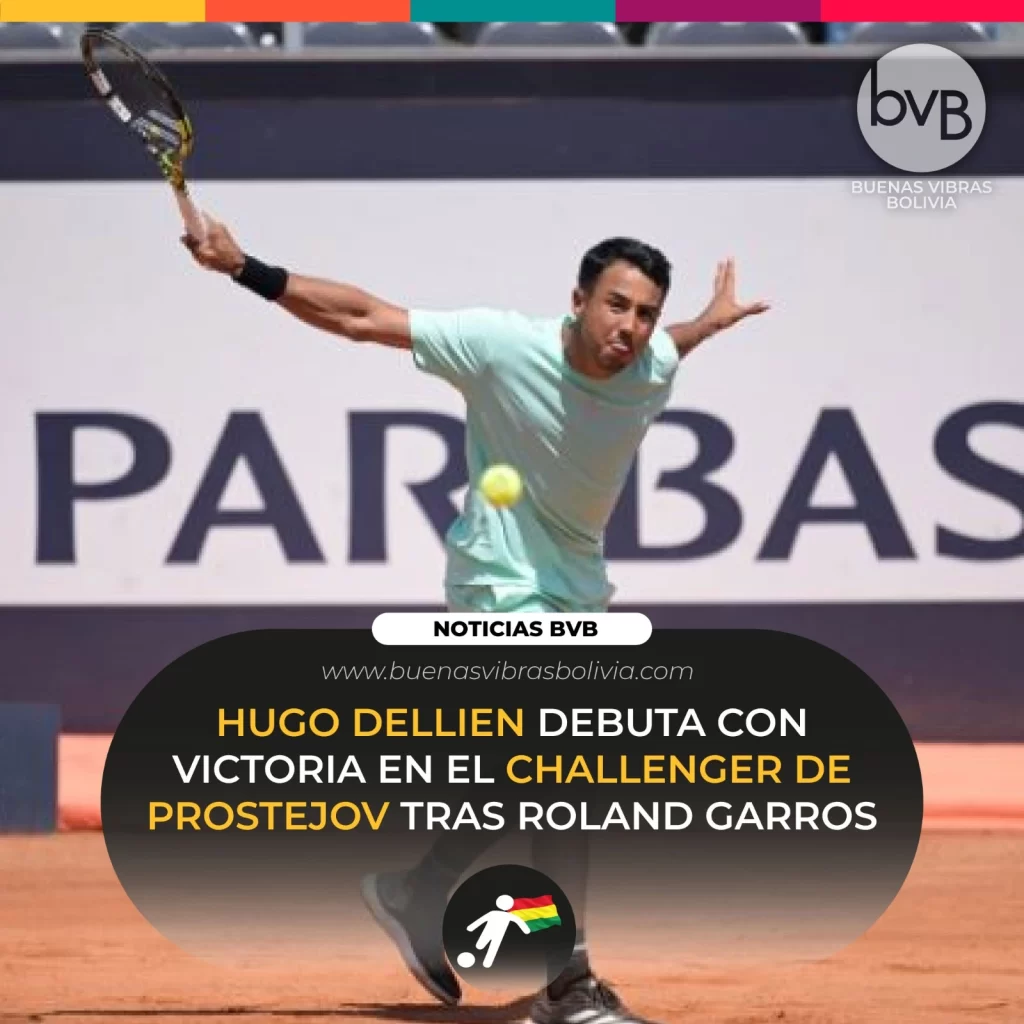 Hugo Dellien debuta con victoria en el Challenger de Prostejov tras Roland Garros