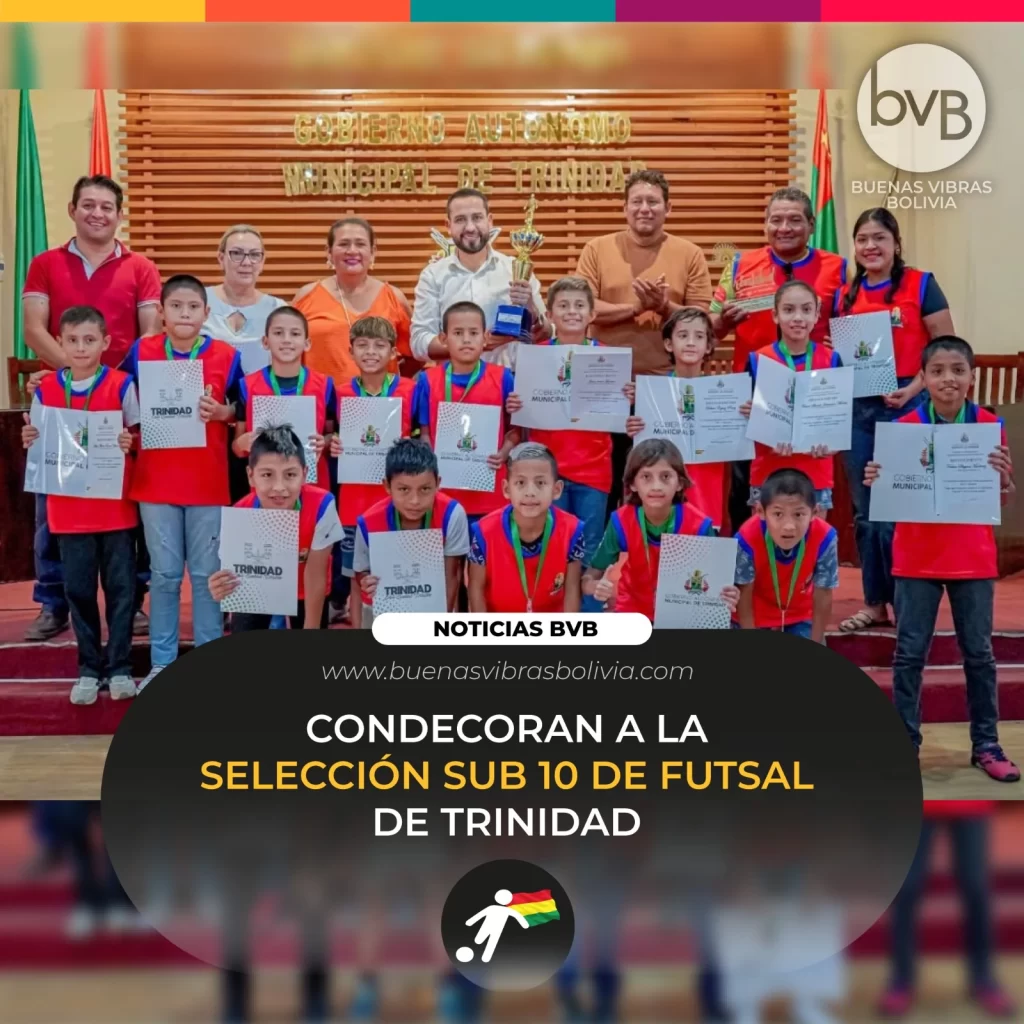 Condecoran a la selección Sub 10 de Futsal de trinidad